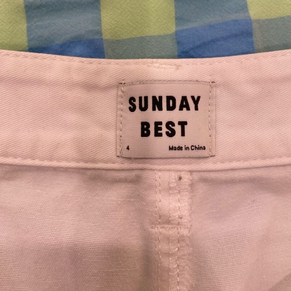 Sunday Best White Straight Leg Pants Size 4 - Picture 3 of 3